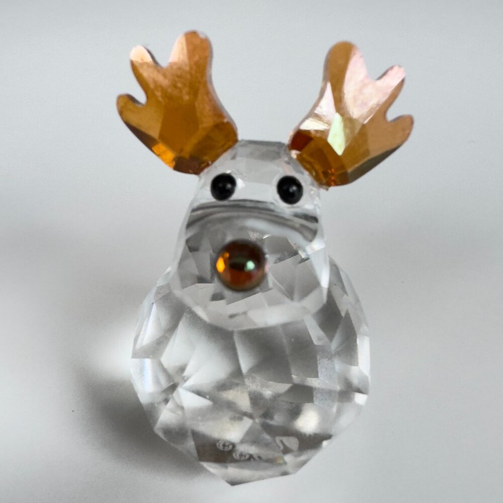 Retired Swarovski Rocking Reindeer in Original Box #1096034 Christmas Crystal